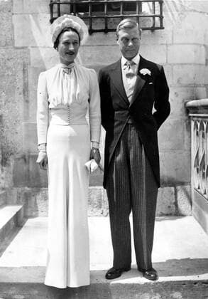 Jun 03, 1937; Tours, FRANCE; The wedding day of Duke of Windsor (formerly EDWARD VIII) and WALLIS SIMPSON in France. Edward VIII had met and fallen in love with a married American woman, Mrs Wallis Simpson. Concern about Edward s private life grew in the Cabinet, opposition parties and the Dominions, when Mrs Simpson obtained a divorce in 1936 and it was clear that Edward was determined to marry her. Eventually Edward realised he had to choose between the Crown and Mrs Simpson who, as a twice-divorced woman, would not have been acceptable as Queen. In 1937, Edward was created Duke of Windsor and married Wallis Simpson in a ceremony in France. Edward VIII is the only British monarch to have voluntarily relinquished the throne. Tours FRANCE  - ZUMAk09
