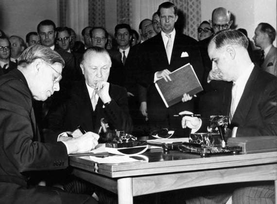 Bonn, Germany; German Chancellor Dr. KONRAD ADENAUER,  - ZUMAk09