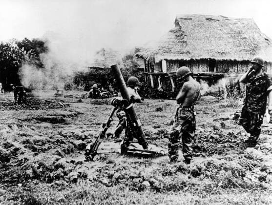 IMAGO History, Vietnamkrieg: 1955-1975 May 07, 1954 - Dien Bien Phu, Vietnam - World War II became a trigger for Vietnam seeking independence from France as well as to oppose Japanese occupation. In 1941 a Vietnamese socialist activist HO CHI MINH founds Viet Minh - a national liberation movement which conquers Hanoi in what became known as the August Revolution. HO CHI MINH declares Vietnam to be independent, naming the country the Democratic Republic of Vietnam (DRV) but fails to be recognized by French authorities and the U.S. president Harry S Truman. French forces entered Vietnam and fighting quickly broke out between French and Viet Minh forces. By 1949, when the French reinstalled Bao Dai as figurehead, the two sides had fought to a standstill. The fighting between the French and Viet Minh came to be called the First Indochina War and would last for another five years, until 1954. PICTURED: Viet Minh defeat French at D  - ZUMAk09