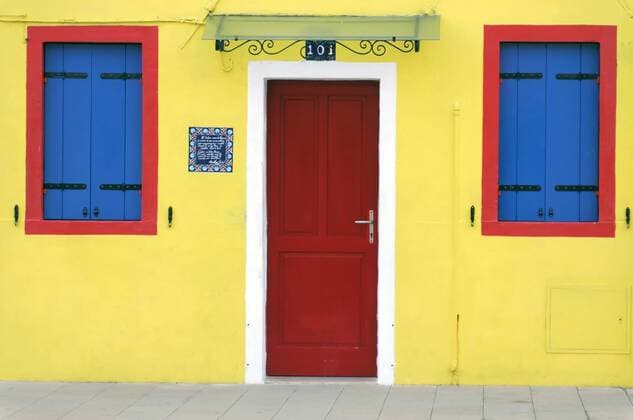 Hauseingangsbereich, Burano, Venedig, Venetien, Italien, Europa iblebo01304546