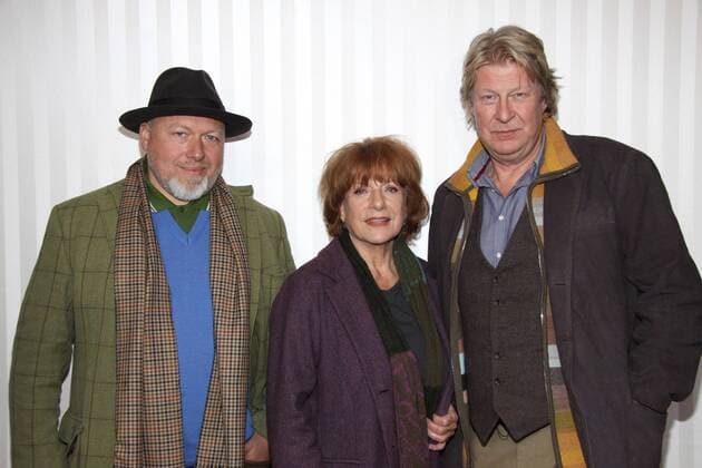 Hannelore Hoger und Rolf Lassgard (re.) und Rainer Kaufmann während eines Pressetermins zur ZDF-Serie - Bella Block - in Hamburg 
