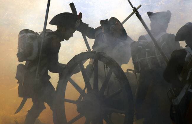 Reconstruction of the famous Battle of three emperors was played by c. 800 fanciers near Tvarozna village, close to Brno city, at November 28, 2009. (CTKxPhoto IgorxZehl)  zeh08