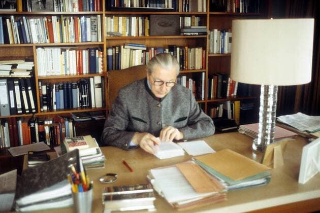Kurt Georg Kiesinger (CDU) daheim in Tübingen