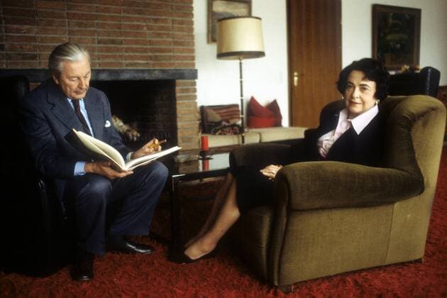 Kurt Georg Kiesinger (CDU) mit Ehefrau Marie-Louise daheim in Tübingen