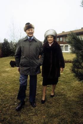 Kurt Georg Kiesinger (CDU) mit Ehefrau Marie-Louise