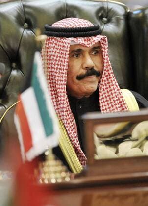 Kuwaiti Crown Prince Sheikh Nawaf al-Ahmad al-Jaber al-Sabah attends the opening session of the 30th summit of the six-nation Gulf Cooperation Council (GCC) held in Kuwait City, capital of Kuwait, on Dec. 14, 2009. (Xinhua Zhang Ning) (zw) (6)KUWAIT-KUWAIT CITY-GCC SUMMIT-OPENING 