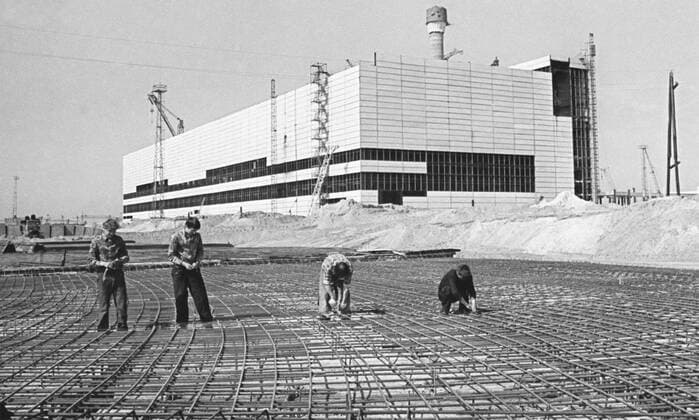 Bau des AKW Tschernobyl  TASS_34076