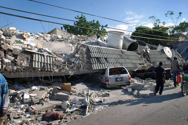The aftermath and destruction caused by a magnitude 7.3 earthquake is seen in Port-au-Prince, Haiti on January 14, 2010. Officials fear that tens of thousands may have perished in the January 12 quake, but no casualty reports are confirmed.  WAX20100115709