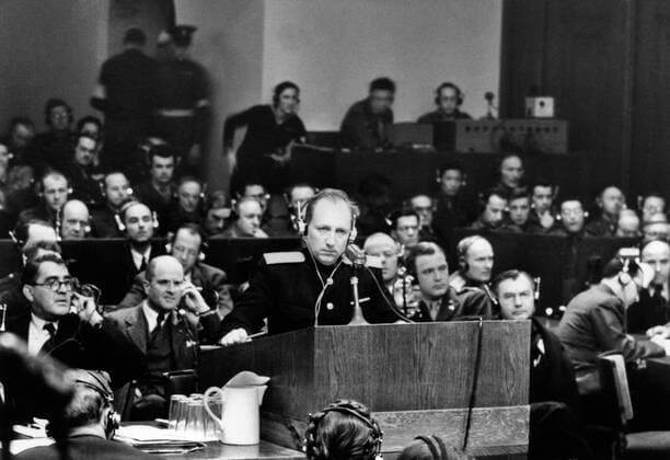 Germany. Prosecutor at the Nuremberg Trials Roman Rudenko.  TASS_435172