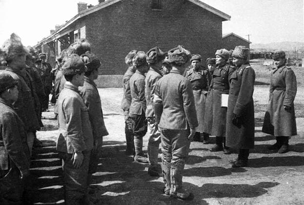 A camp for Japanese captives in Manchuria. Reproduction.  TASS_268928