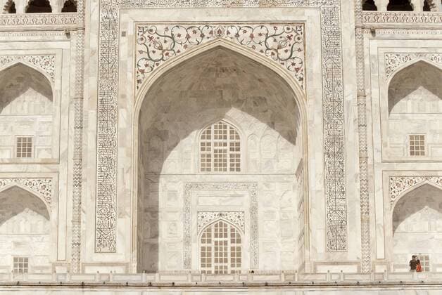  Detail, Fenster, Schatten, Taj Mahal, Agra, Uttar Pradesh, Indien, Asien iblxal01522026