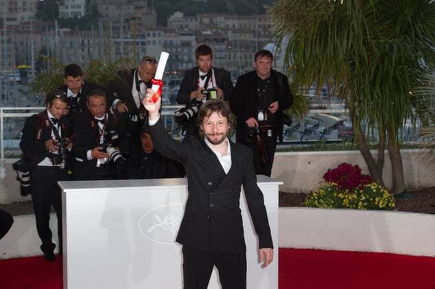 CANNES, FRANCE - MAY 23: Best Director Mathieu Amalric (Beste Regie) attend the Palme d Or Award Photocall held at the Palais des Festivals during the 63rd Annual Cannes Film Festival on May 23, 2010 in Cannes, France. 