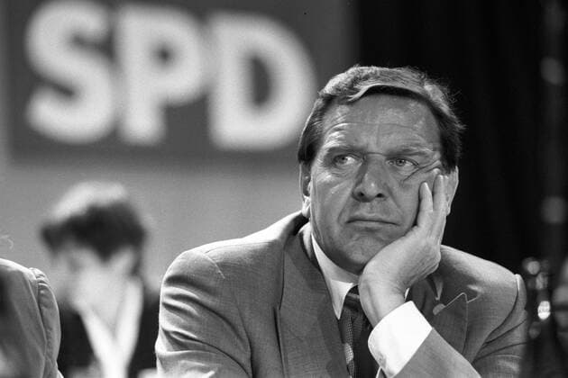 Gerhard Schröder (SPD Ministerpräsident Niedersachsen) - Sonderparteitag der SPD in Essen