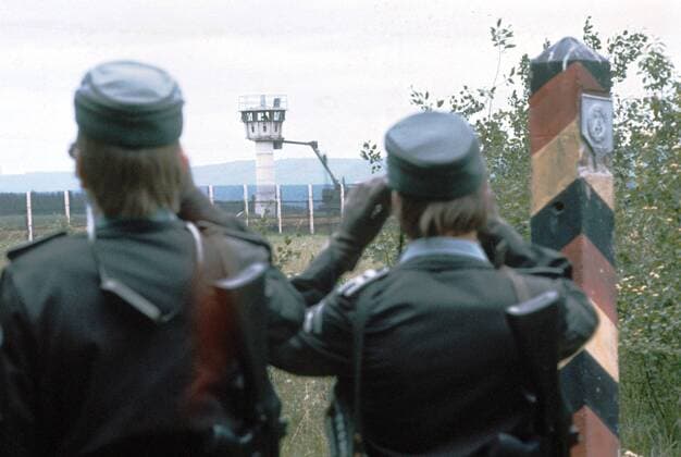 Bundesgrenzschutz BGS an der Zonengrenze bei Duderstadt 1978.