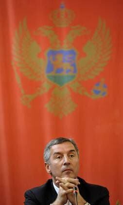 Prime Minister of Montenegro Milo Dukanovic is seen during a welcoming ceremony before his meeting with his Hungarian counterpart in Budapest, Hungary, Tuesday, May 20, 2008. Dukanovic arrived to Hungary Tuesday for an official visit to meet top Hungarian politicians to talk about bilateral issues and the current situation of the Balkans. BelaxSzandelszky 
