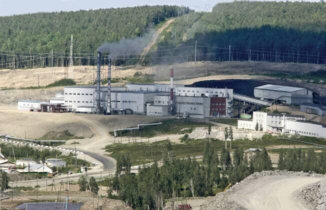 ITAR-TASS 66: KRASNOYARSK TERRITORY, RUSSIA. JULY 17. Power plant generating electricity for Polyus Gold s (Polyus Zoloto) third gold recovery plant (Mill-3) at Olimpiada gold mine, Krasnoyarsk Territory.  493835