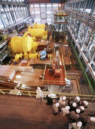 ITAR-TASS 84: KRASNOYARSK TERRITORY, RUSSIA. JULY 17. Polyus Gold s (Polyus Zoloto) third gold recovery plant (Mill-3) at Olimpiada gold mine, North Yenisei District, Krasnoyarsk Territory.  493862