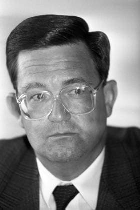 Entwicklungshilfeminister Carl-Dieter Spranger (Deutschland CSU) während eines Interviews in Bonn