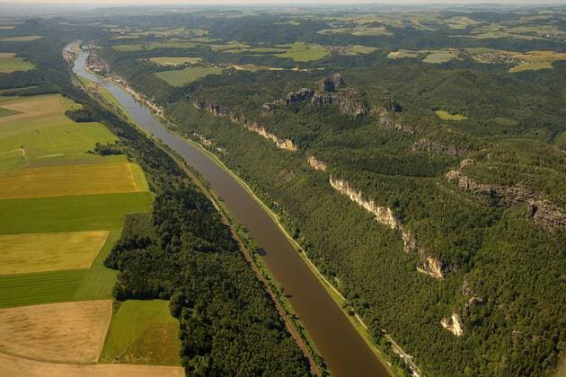 Elbtal bei Reinhardtsdorf-Schöna in Sachsen