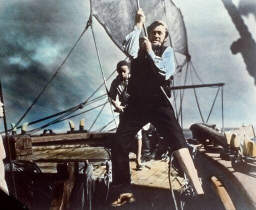 moby dick (1956) Captain Ahab (GREGORY PECK)hat im Kampf mit dem weißen Wal Moby Dick ein Bein verloren. Haß und Rache treiben ihn immer wieder auf See, um dem Wal noch einmal im Kampf zu begegnen. 35777 , 04kpamoby UnitedArchives10660