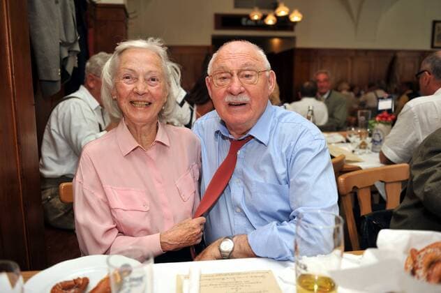 80. Geburtstag von Richard Süssmeier, München - Rolf Schimpf und Frau Ilse Zielstorff 22.08.2010
