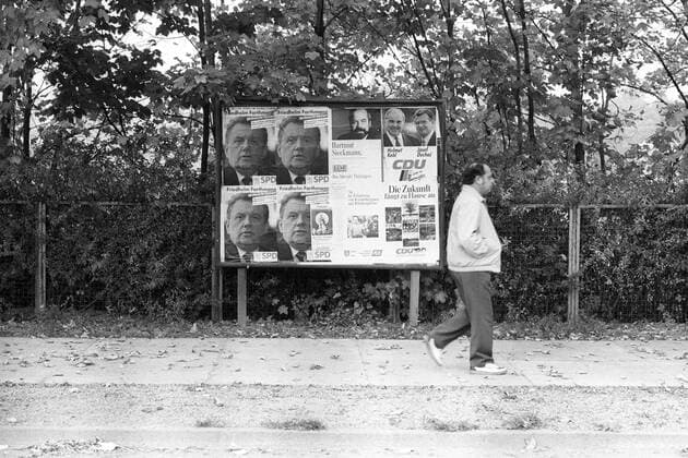Wahlplakate zur Landtagswahl Thüringen in Bad Langensalza