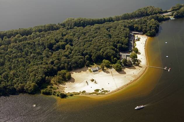 Luftbild, Flusstrand Recklinghausen
