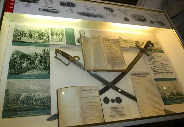 Czech Republic. South Moravia. 30 sept 2010. Slavkov. Memorial Austerlitz. (place of famous Battle of the Three Emperors . On December 2, 1805, allied Russian - Austrian armies fought with French army of the Emperor Napoleon I). Museum. 