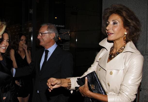 Mango party launching their new Summer-Spring 2011 collection: Nati Abascal and Isak Andic 