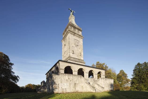  Bismarckturm in Assenhausen, Gemeinde Berg am Starnberger See, Fünfseenland, Oberbayern, Bayern, Deutschland, Europa ibxman01793627