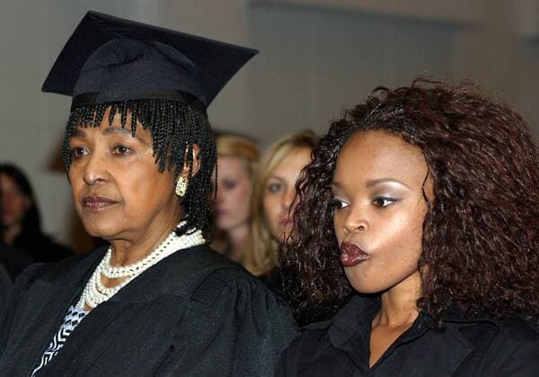 Zoleka Mandela JOHANNESBURG, SOUTH AFRICA ? 18 May 2005: Winnie Madikizela-Mandela with her grand daughter Zoleka Seakemela. She received her Degree of Bachelor of Arts at the University of the Witwatersrand. Gallo995062