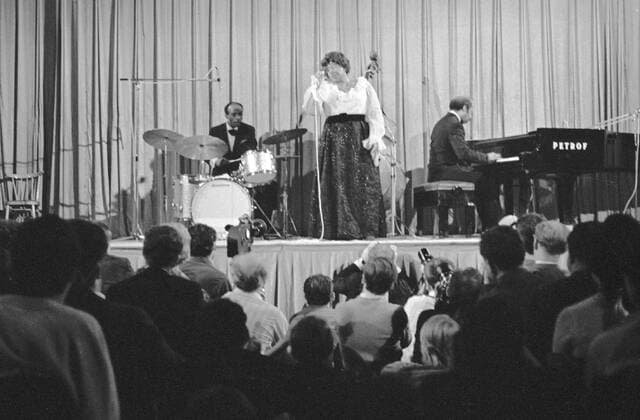 American jazz megastar Ella Fitzgerald during her concert in Prague Lucerna Hall on June 27, 1969. CTK Photo Jadran Setlik  CTKPhoto00493241