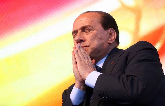 ROM Fest der Jugendbewegung Azione Giovani (AG): SILVIO BERLUSCONI 