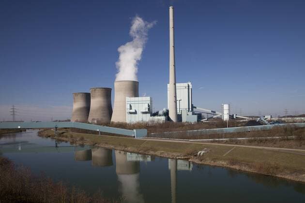 IMAGO Nature: Unsere Erde, Energiequellen, Kohlekraftwerke Kombikraftwerk am Datteln-Hamm-Kanal, Steinkohle und Erdgas, Gersteinwerk, RWE Power AG, Werne-Stockum, Ruhrgebiet, Nordrhein-Westfalen, Deutschland, Europa ibldwh01883262