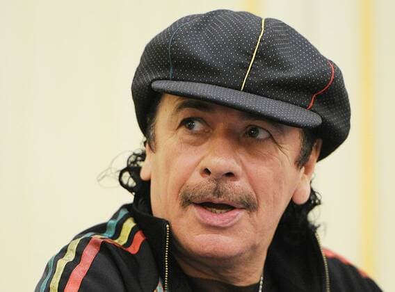 ITAR-TASS: MOSCOW, RUSSIA. JUNE 16, 2011. Mexican-born American musician Carlos Santana at the Ritz-Carlton, Moscow.  RE0E8D39