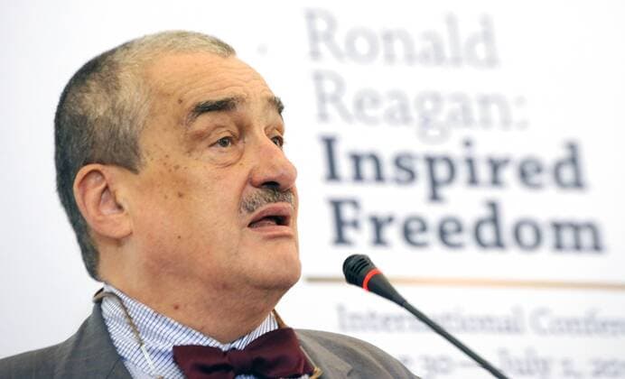 Czech Foreign Minister Karel Schwarzenberg speaks at the International Conference Ronald Reagan: Inspired Freedom to mark the 100th anniversary of late US President Ronald Reagan birthday. Prague, Czech Republic, July 1, 2011. (CTKxPhoto StanislavxZbynek)  CTKPhoto73201107010304701