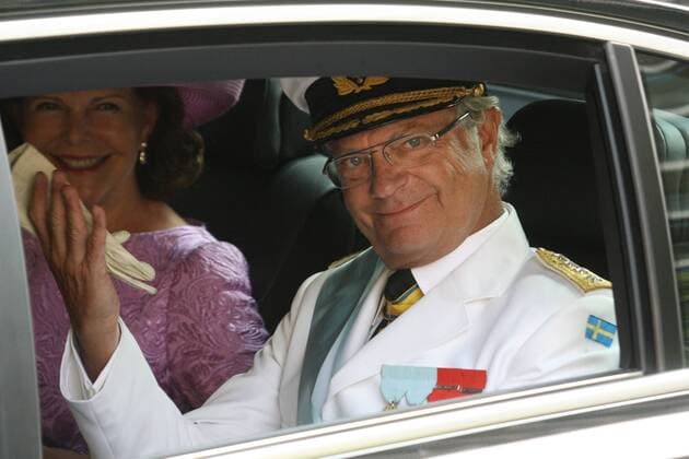 Hochzeit von Fürst Albert II und Charlene Wittstock-Monte Carlo . 02.07;2011 - hier: König Carl Gustaf von Schweden und Königin Silvia HenemxPanoramicx 