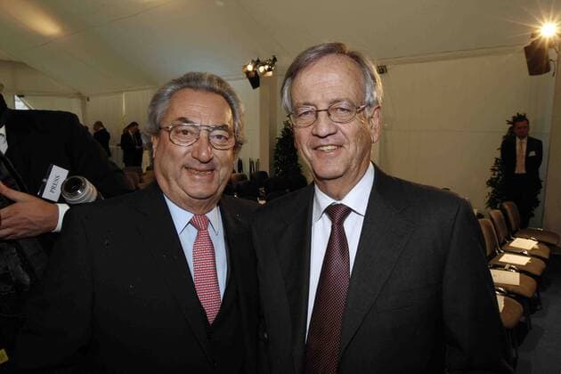 Verleihung Henry A. Kissinger Preis am Montag (16.05.2011) in Berlin in der American Academy mit Heinrich von Pierer und Dieter Hundt (li.) .