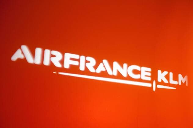Paris, Frankreich 7. Juli 2011 - Logo der Air France KLM auf der Hauptversammlung des Konzerns.