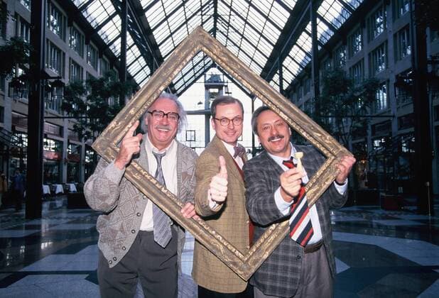 L-R: Schauspieler Achim Wolff, Hans-Jürgen Schatz, Wolfgang Stumph , Hauptdarsteller der ZDF-Comedyreihe Salto Kommunale ,AUFNAHMEDATUM GESCHÄTZT