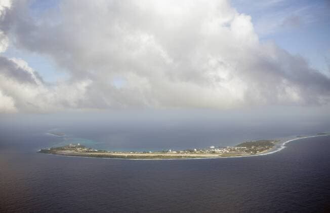 Luftaufnahme von Kwajalein, Marschallinseln, Kwajalein Atoll, Mikronesien, Pazifik Aerial View of Kwajalein, Marshall Islands, Kwajalein Atoll, Micronesia, Pacific Ocean Highlight !DATUM GESCHÄTZT! 