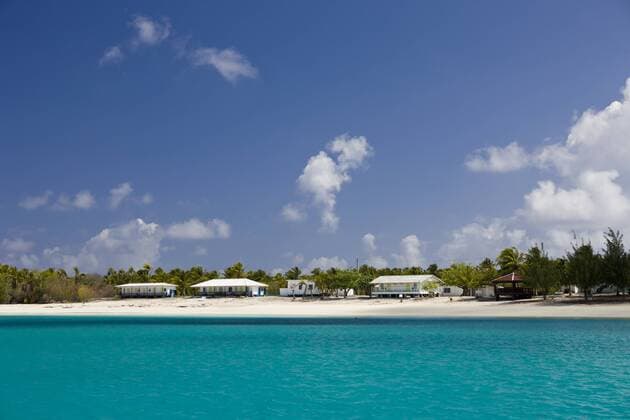Lagune und Resort von Bikini, Marschallinseln, Bikini Atoll, Mikronesien, Pazifik Bikini Lagoon and Resort, Marshall Islands, Bikini Atoll, Micronesia, Pacific Ocean Highlight !DATUM GESCHÄTZT! 