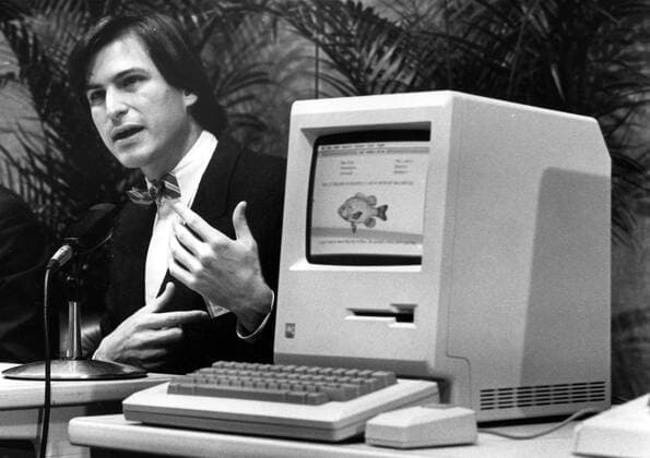Steve Jobs resigned as the chief executive of Apple Inc due to health reasons on August 24, 2011. He is shown announcing the Apple Macintosh computer at a shareholders meeting on January 24, 1984.  WAX20110824102