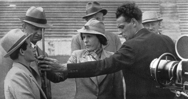 Leni Riefenstahl seen on location propounded through part of her Olympic Spiele 1936 Olympic Games 1936 Mono Print UnitedArchives0722588