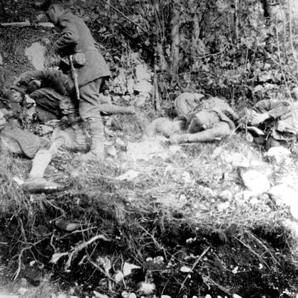 WW1 France: Allied troops trench, Verdun 1918. Mono Print !AUFNAHMEDATUM GESCHÄTZT! UnitedArchives0771563