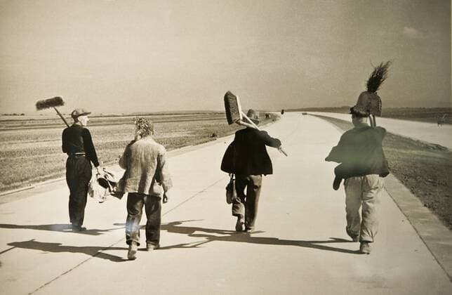 Aufnahmedatum geschätzt: 1936 weihten die nationalsozialistischen Machthaber das Teilstück der Reichsautobahn Stuttgart-Ulm ein. Ausstellung Autobahnstrecke Echterdingen-Unterboihingen