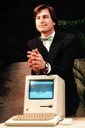 Apple announced the death of Apple founder Steve Jobs on October 5, 2011. He was 56. Jobs was the founder and former CEO of Apple that transformed personal computer technology and invented devices such as the iPod, iPhone and iPad. He is shown in 1984 with the newly introduced Apple Macintosh computer at Macworld in San Francisco, California.  WAX20111005160