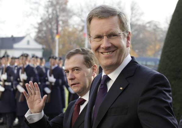 Berlin, Besuch des russischen Präsidenten in der Bundesrepublik Deutschland, Foto: Russische Präsident Dmitri Medwedew, Bundespräsident Christian Wulff