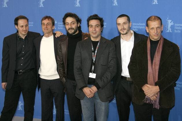 Berlinale 2007, 57. Internationale Filmfestspiele Berlin 57th Berlin International Film Festival , Tag 4. Photocall zu In memoria di me In Memory of Myself Fausto Russo Alesi, Andre Hennicke, Filippo Timi, Saverio Costanzo, Christo Jivkov, Marco Baliani