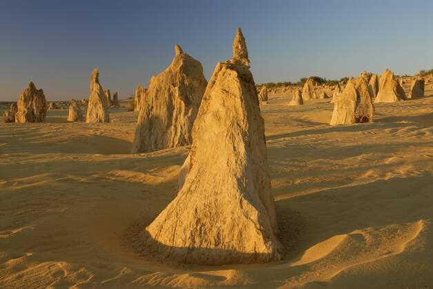  Die Pinnacles in der Nähe von Cervantes nördlich von Perth, Nambung Nationalpark, Western Australia, Australien ibldjo02099971